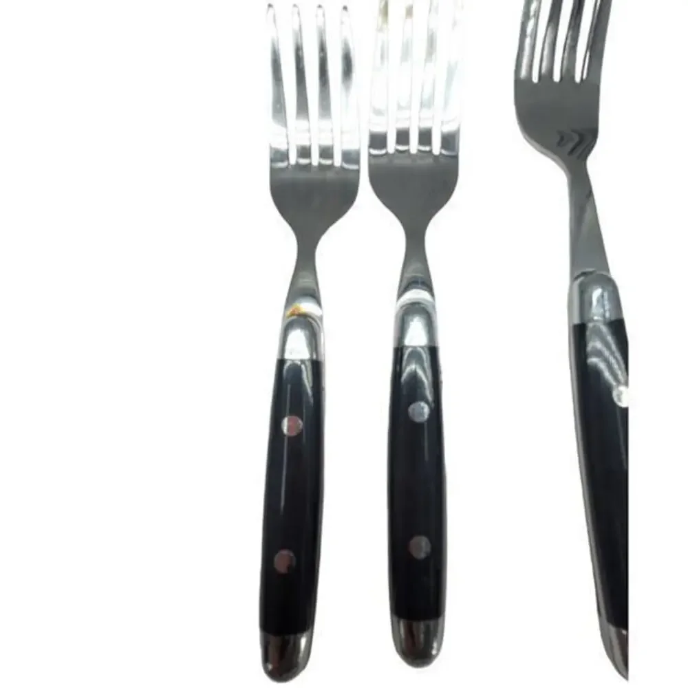Cambridge Silversmiths Jubilee Black Handle Flatware Set Service for‎ 2 2-2